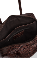 Markberg Elara Arbejdstaske Espresso Brown Croco