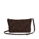Markberg Celin Crossbody Taske Dark Brown Suede Weave