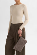 Markberg Celin Crossbody Taske Major Brown Suede Weave