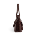 Markberg Kelsey Arbejdstaske Croco Espresso Brown Vintage