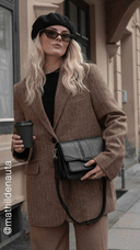 JaneMBG Crossbody, Grain, Gold